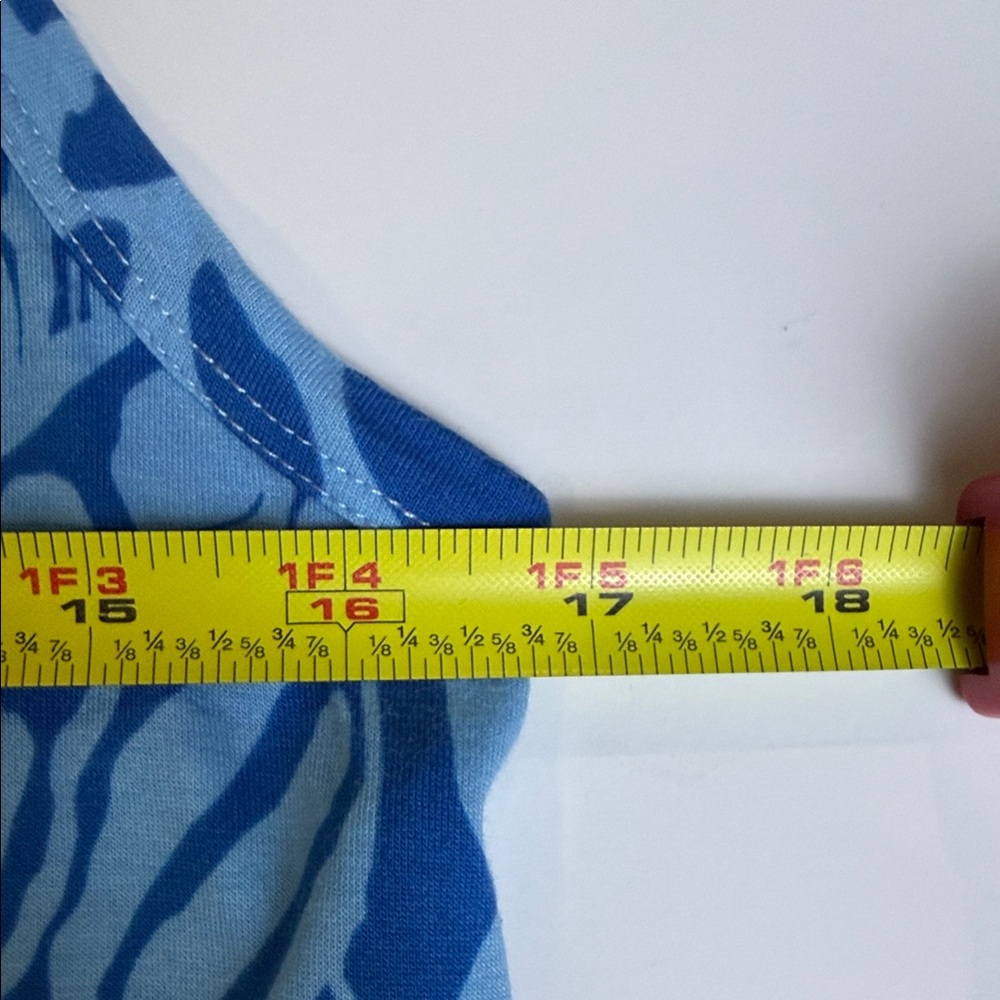 Soft Surroundings Ocean Blue Patterned Sleeveless… - image 6